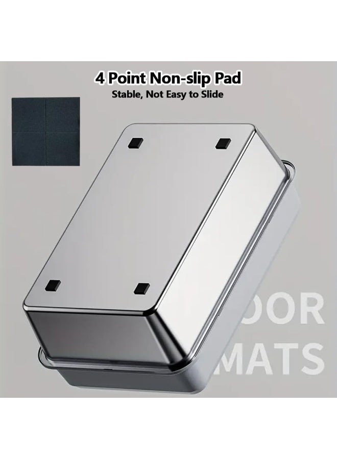 Cat Litter Tray Box Stainless Steel,Open Top Cat Litter Pan for Large Size Pet,Anti-splashing Cat Toilet,High Side,Free Scoop,Semi-Closed Removable Cat Toilet,Easy Cleaning - Image 5